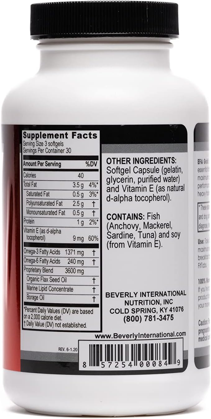 High Potency Omega-3 EPA DHA + Omega 6&9 Softgels for Inflammation Relief and Beauty