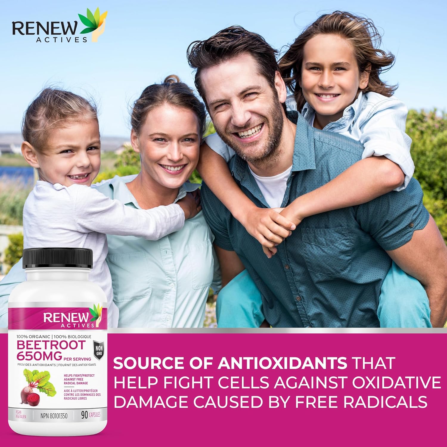 High-Potency Organic Beetroot Supplement for Circulation, Energy, & Antioxidant Benefits - 90 Veggie Capsules from Canada