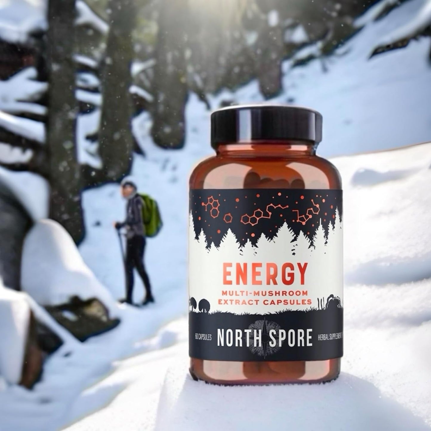 High Potency Organic Mushroom Blend for Stamina & Endurance | Cordyceps, Reishi, Turkey Tail | 60 Day Supply | 100% Fruiting Body Extracts | Vegan, Non-GMO | Made in USA