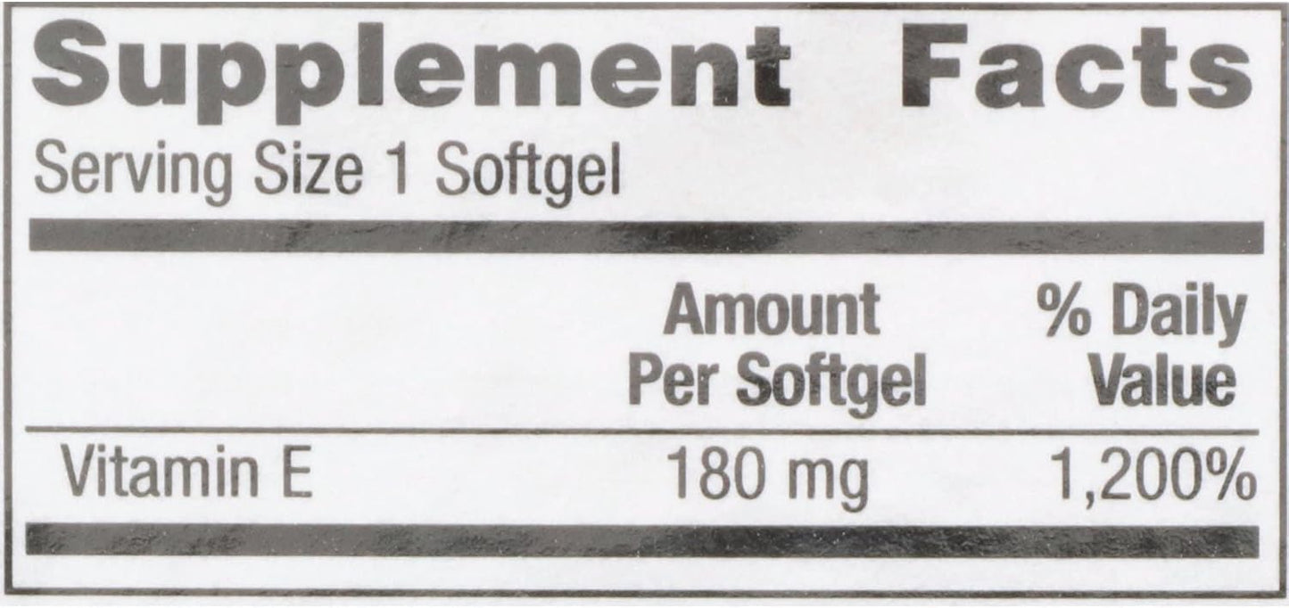 High-Potency Organic Vitamin E Capsules - 400 IU for Skin & Immune Support | 100 Count for Women and Men | Alternative to Nature Bounty & Solgar