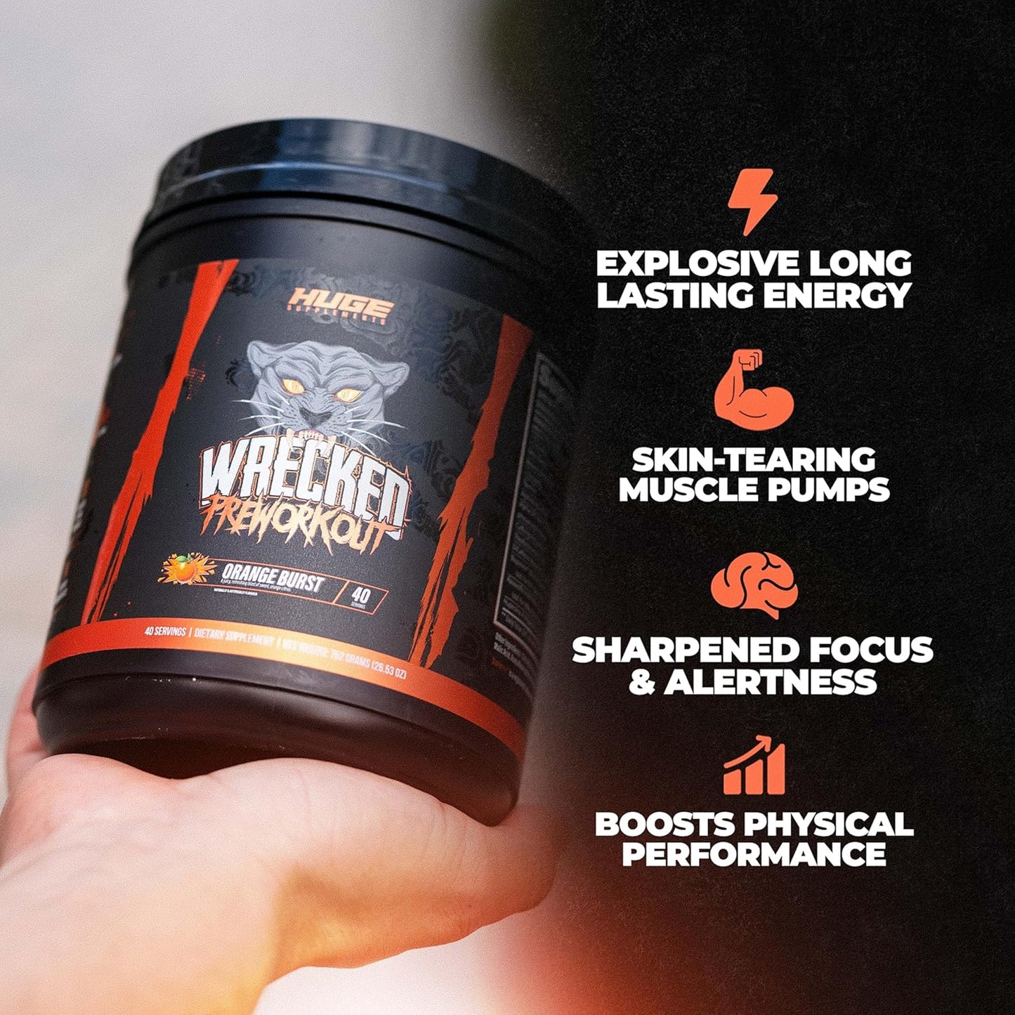 High-Potency Pre-Workout Supplement for Energy, Focus, and Performance, Loaded with L-Citrulline, Beta Alanine, Tyrosine, Alpha GPC, and Caffeine