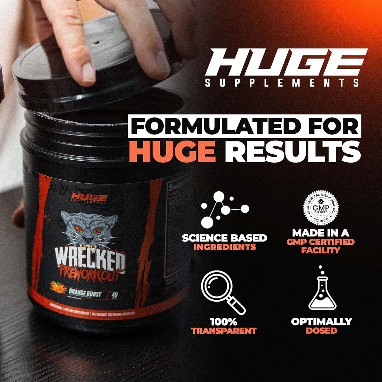 High-Potency Pre-Workout Supplement for Energy, Focus, and Performance, Loaded with L-Citrulline, Beta Alanine, Tyrosine, Alpha GPC, and Caffeine