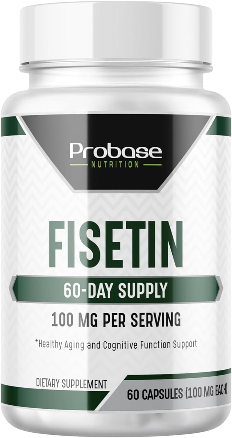 High Potency Probase Nutrition Fisetin Senolytic Supplement - 100mg, 60-Day Supply for Cellular Health
