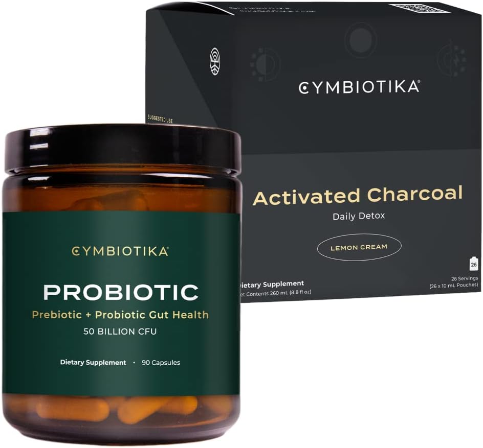 High Potency Probiotic & Activated Charcoal Liquid Supplement - Supports Digestion, Detox & Relief - 50 Billion CFU - Men & Women - Alleviate Gas & Bloating