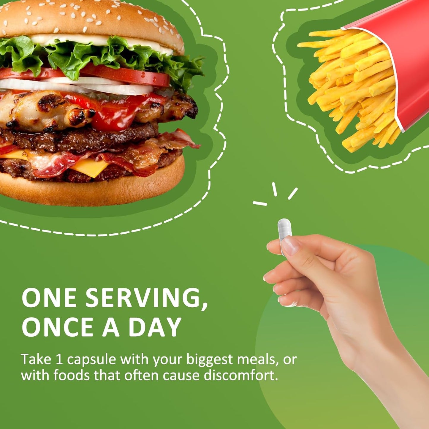 High Potency Probiotic Capsules for Gut Health - 50 Billion CFU, 18 Strains, 5 Digestive Enzymes - Supports Immune System, Gas & Bloating - Non-GMO, Gluten Free - 60 Count