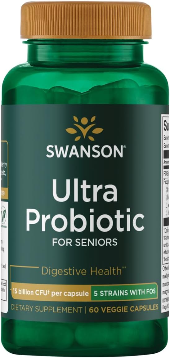 High-Potency Probiotic for Seniors - 60 Veg Capsules, 30 Billion CFU