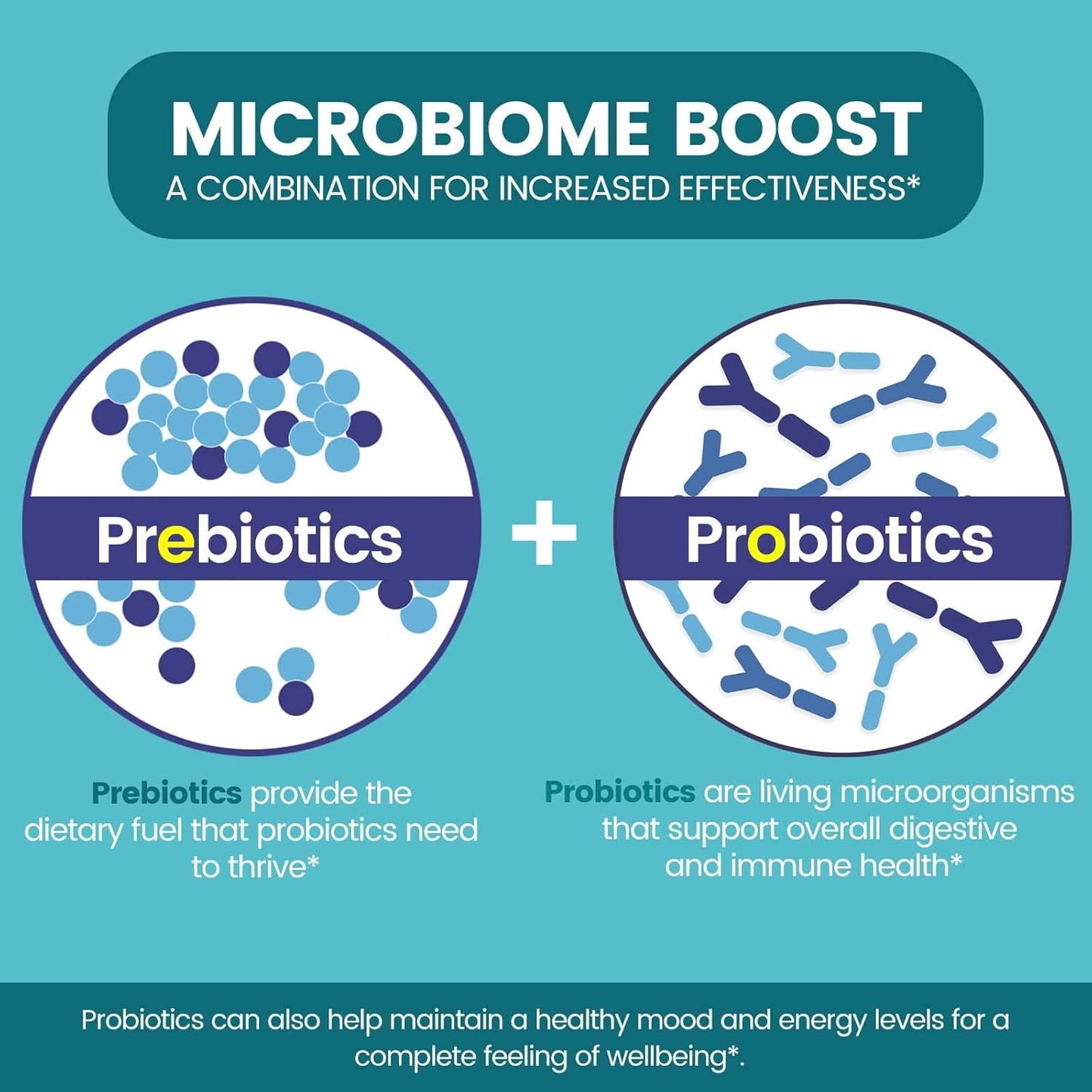 High Potency Probiotic & Prebiotic Supplement - 50 Billion CFU - Immune & Digestive Support for Men & Women - 16 Strains - 60 Delayed Release Capsules