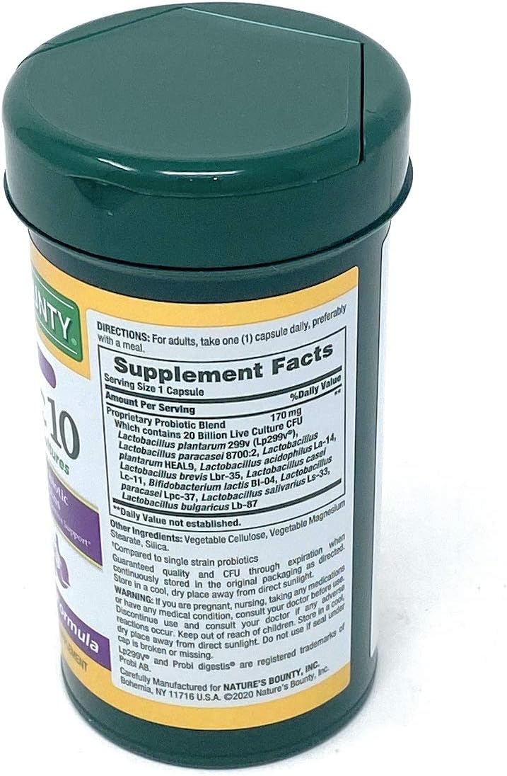 High Potency Probiotic Supplement - 70 Capsules by Nature's Bounty