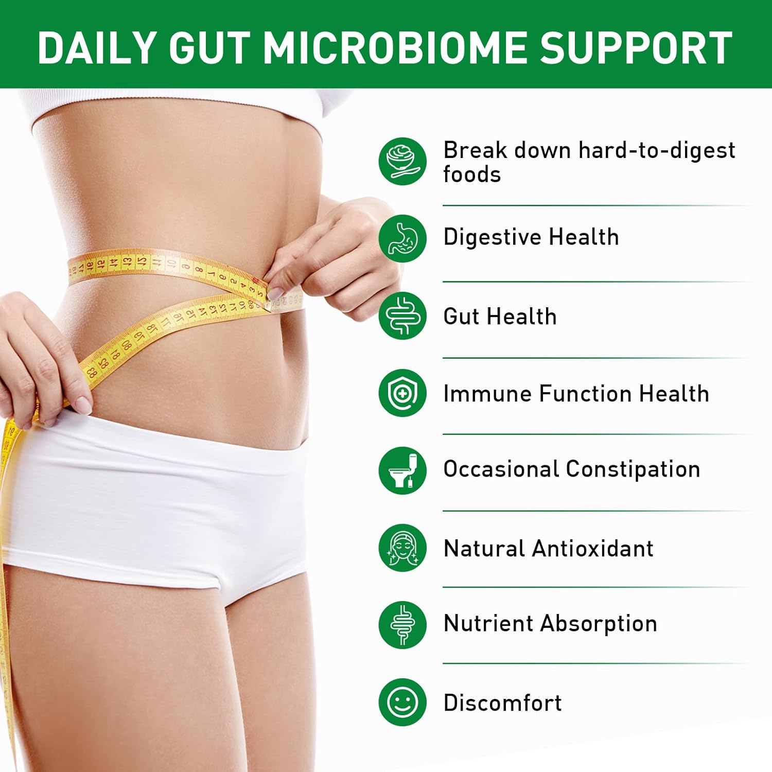 High Potency Probiotic Supplement for Digestion & Immune Support - 300 Billion CFU, 11 Strains - 120 Count - Women and Men's Probiotics with Herbal Enzymes