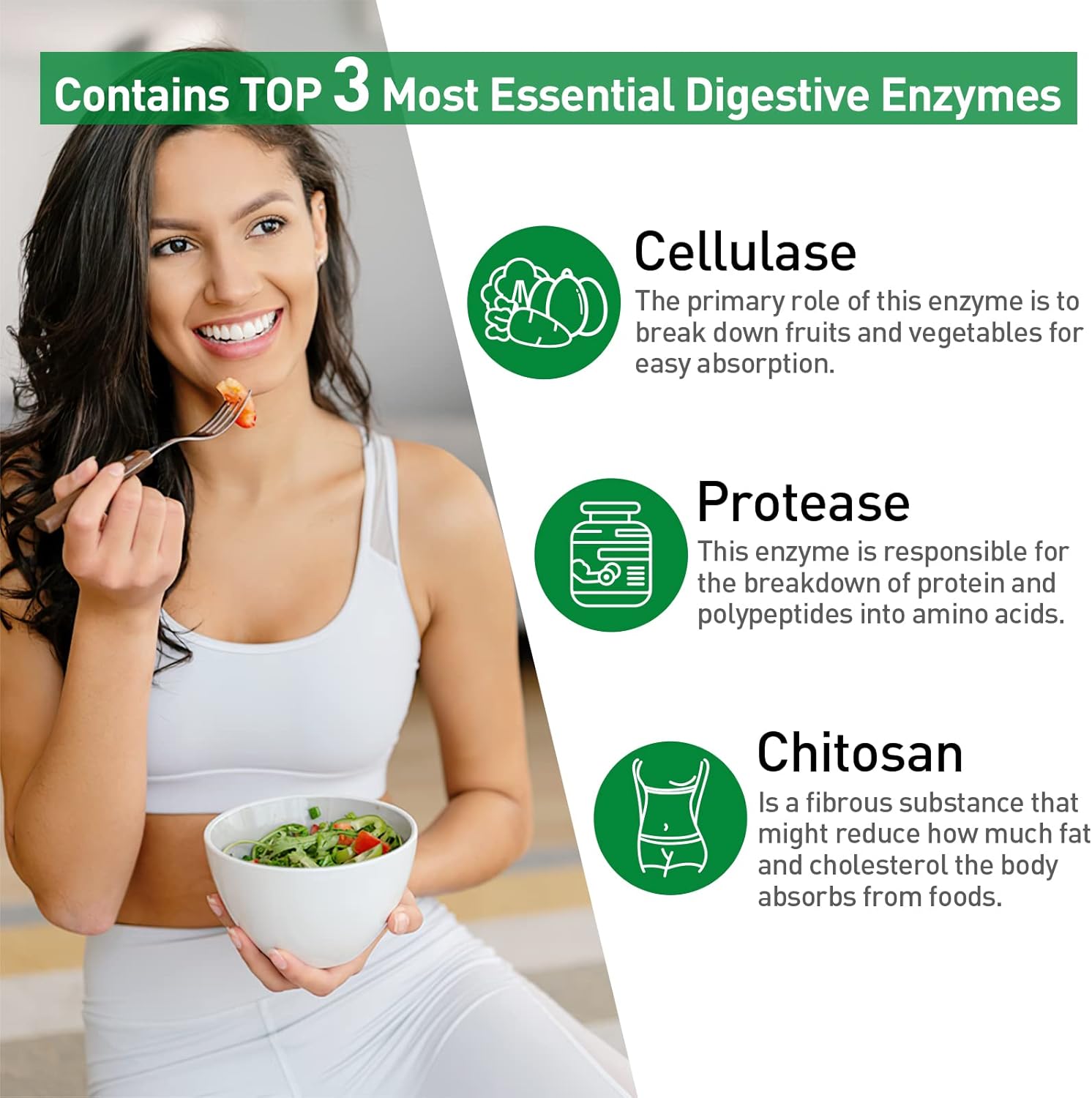 High Potency Probiotic Supplement for Digestion & Immune Support - 300 Billion CFU, 11 Strains - 120 Count - Women and Men's Probiotics with Herbal Enzymes