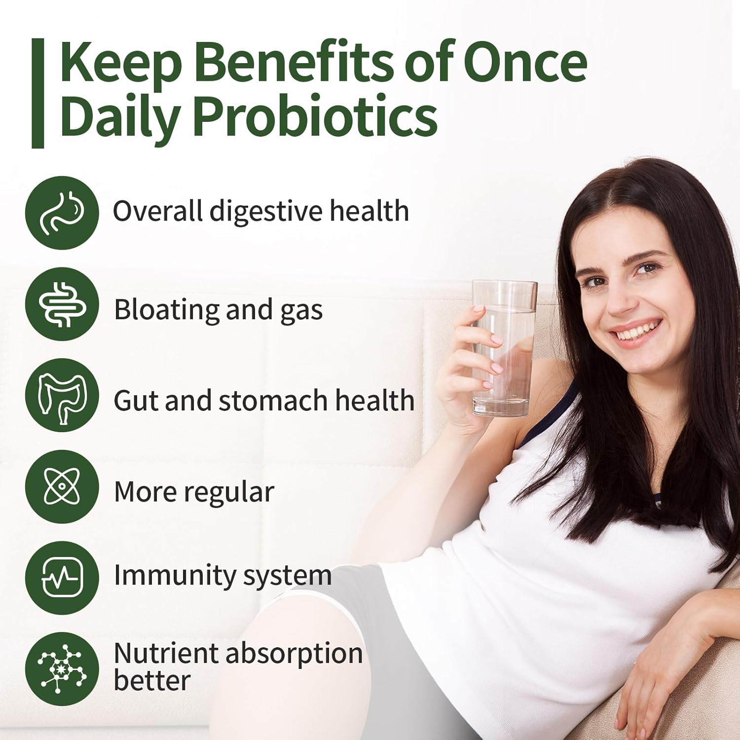 High Potency Probiotic Supplement for Digestive & Immune Health - 200 Billion CFU, 12 Strains, Organic Prebiotics, 180 Capsules