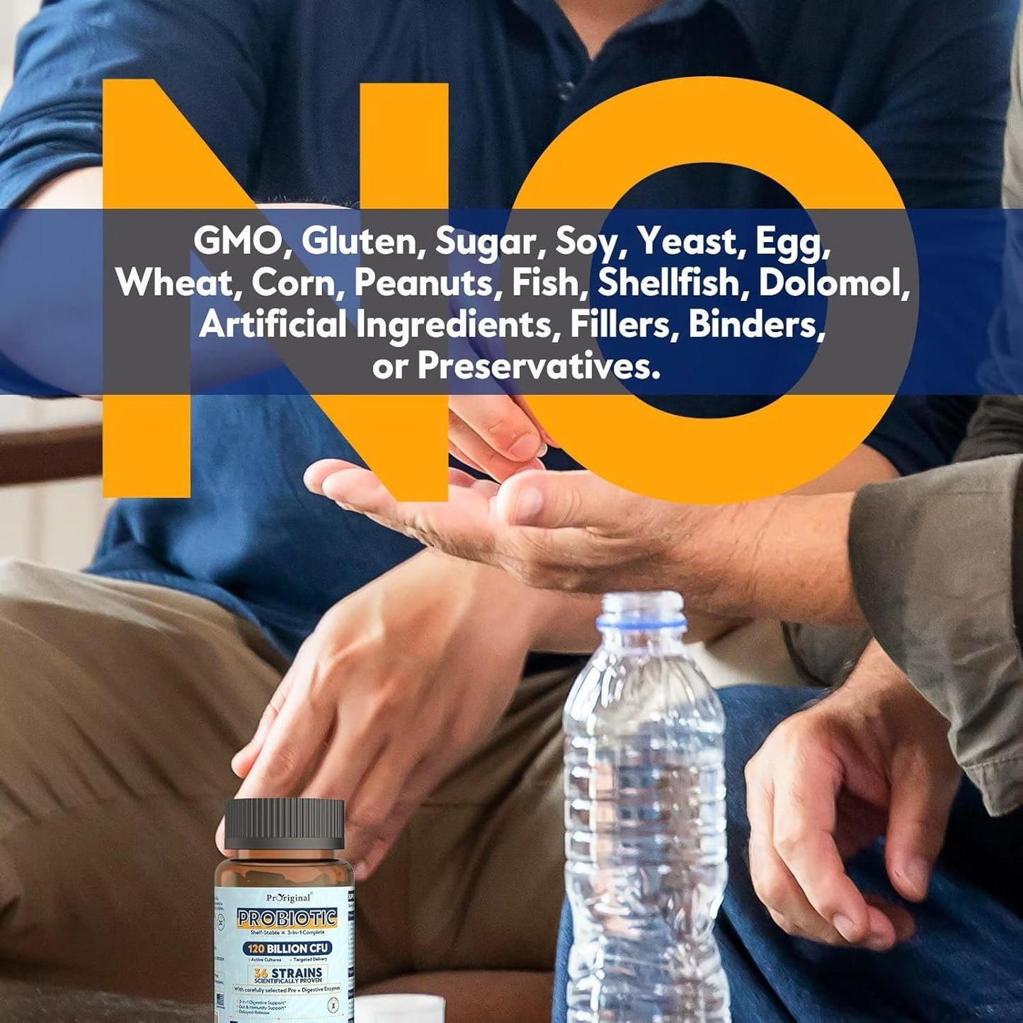 High Potency Probiotic Supplement with 120 Billion CFU and 36 Strains for Digestive Health - 30 Delayed Release Capsules