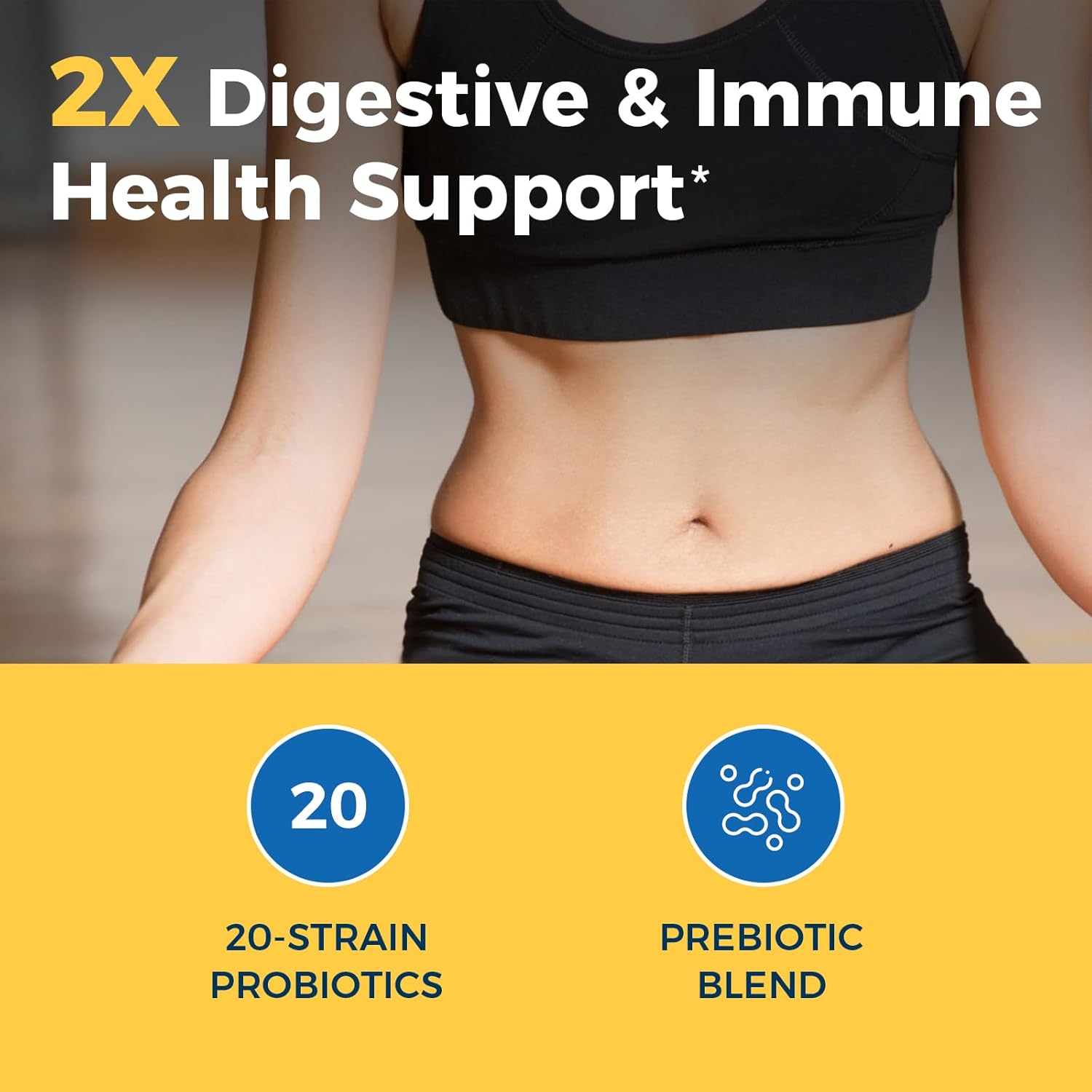 High Potency Probiotic Supplement with 50 Billion CFU, 20 Strains, 120 Capsules, Targeted Release, Acid Resistant, No Refrigeration Needed, Non-GMO, Gluten Free - 1 Pack