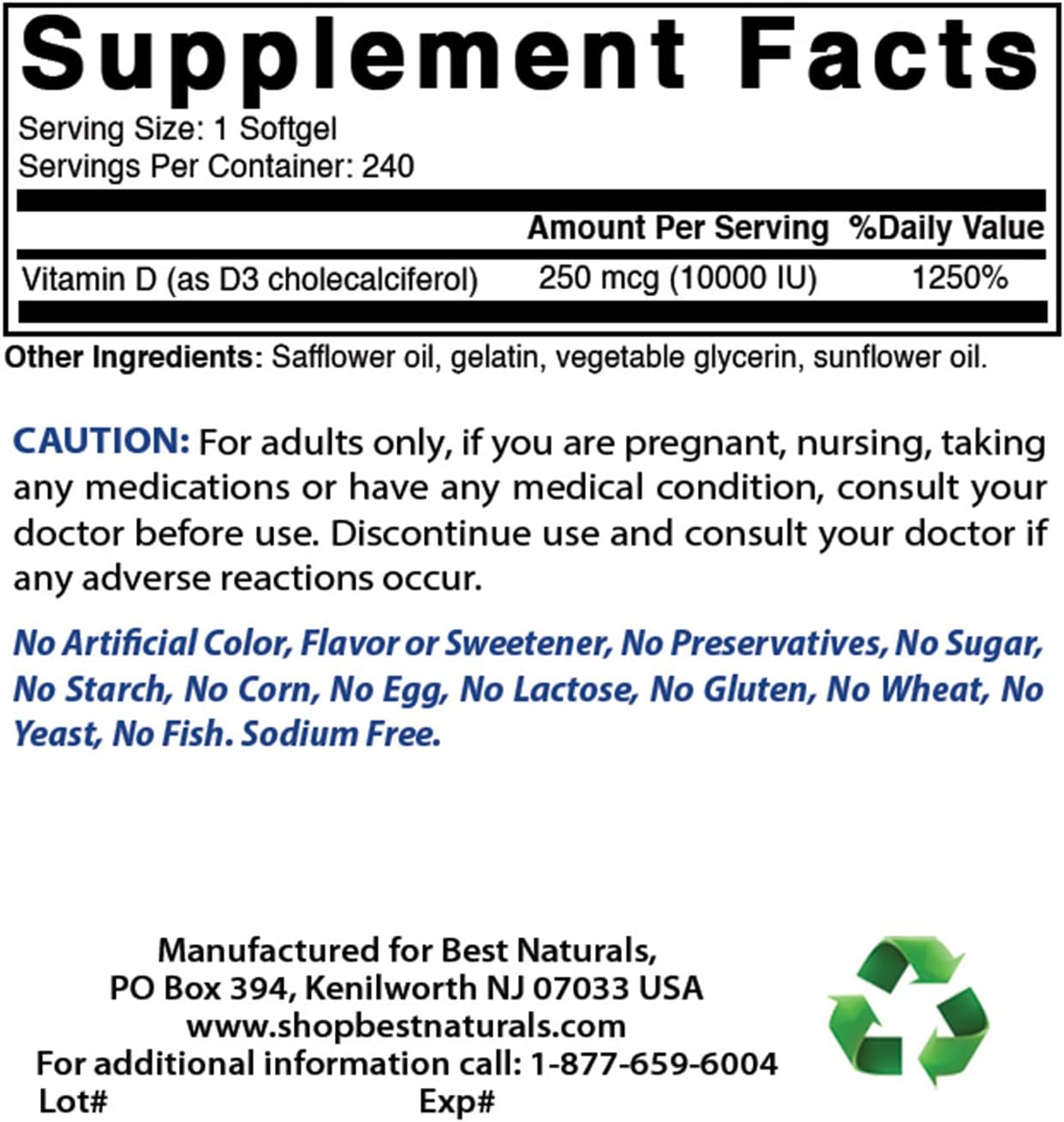 High Potency Probiotic with 10 Strains, 30 Billion CFU, and Vitamin D3 10000 IU - Top Natural Supplement for Gut Health and Immunity