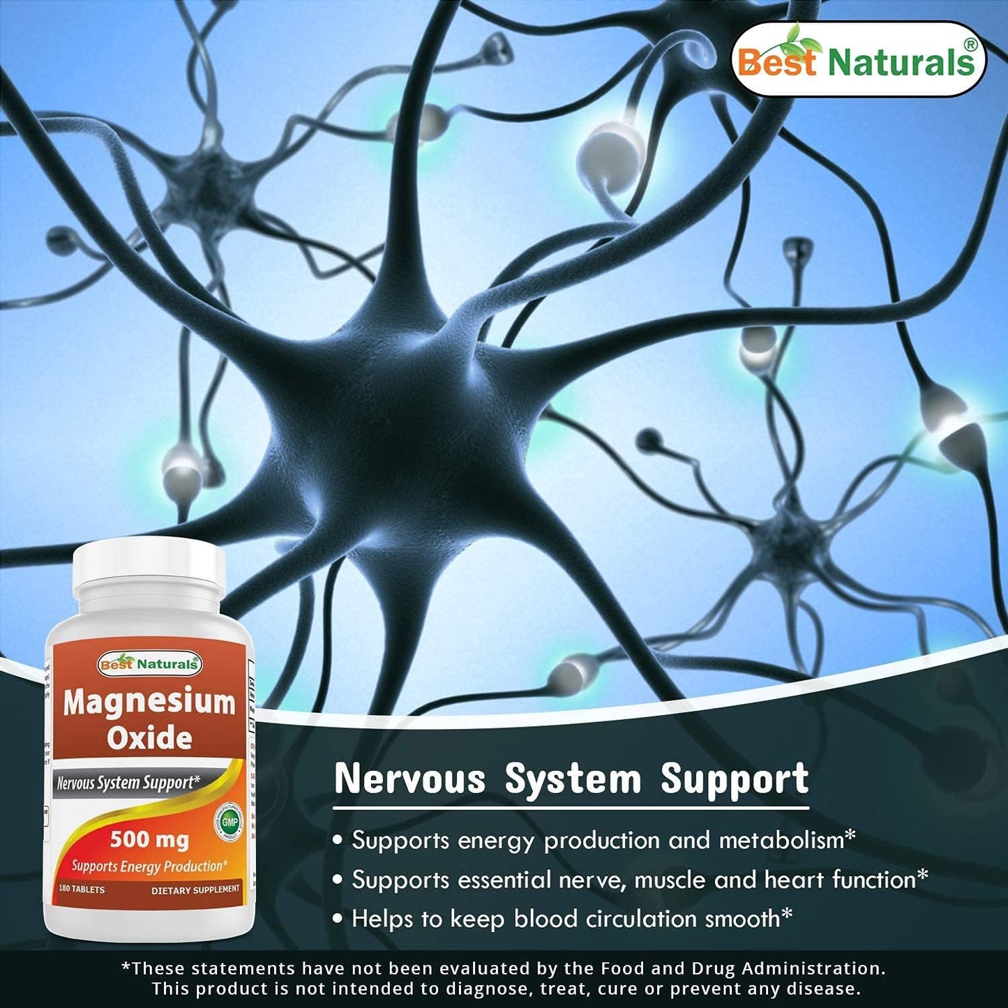 High Potency Probiotic with 10 Strains, 30 Billion CFU, and 500 mg of Magnesium Oxide