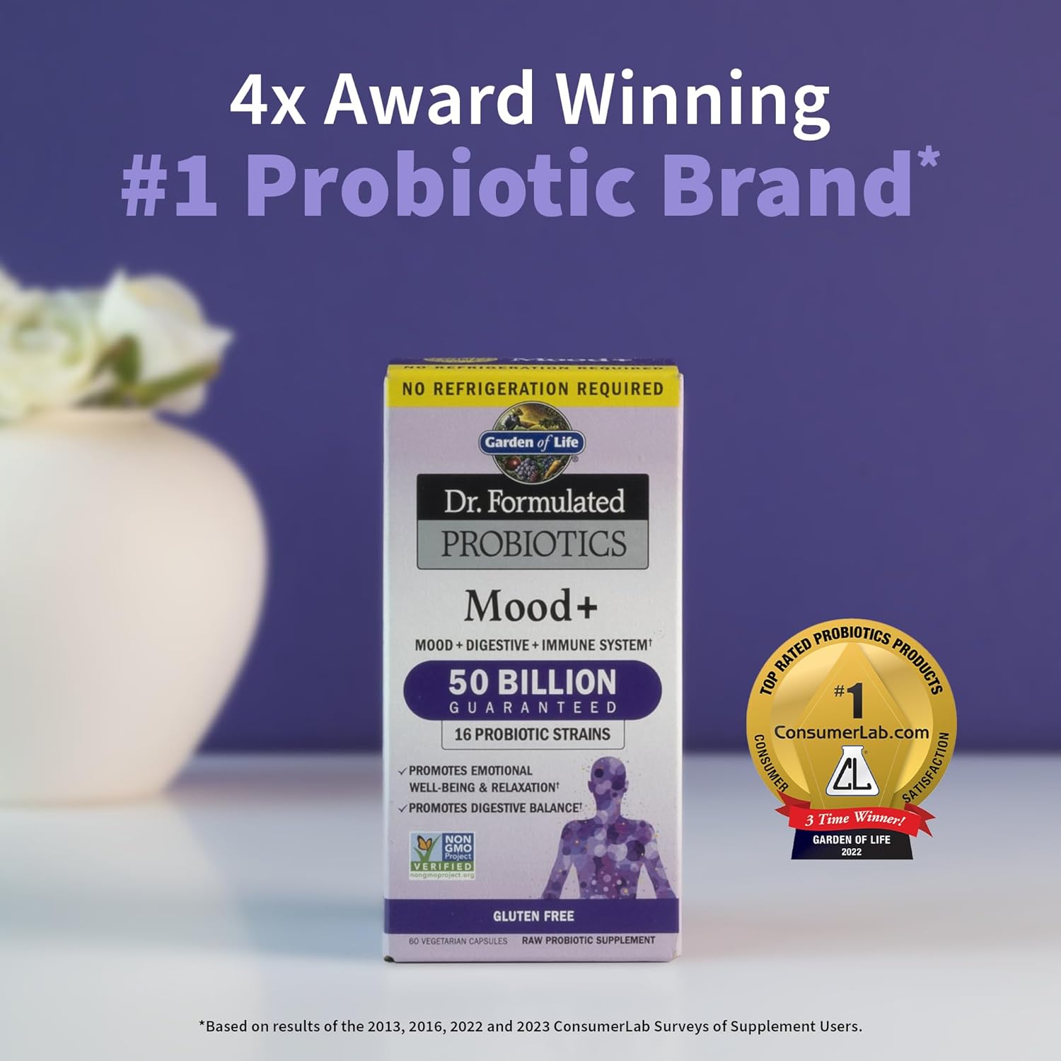 High Potency Probiotic & Zinc Supplement for Mood Support - Garden of Life Dr. Formulated Probiotics & Multimineral Formula