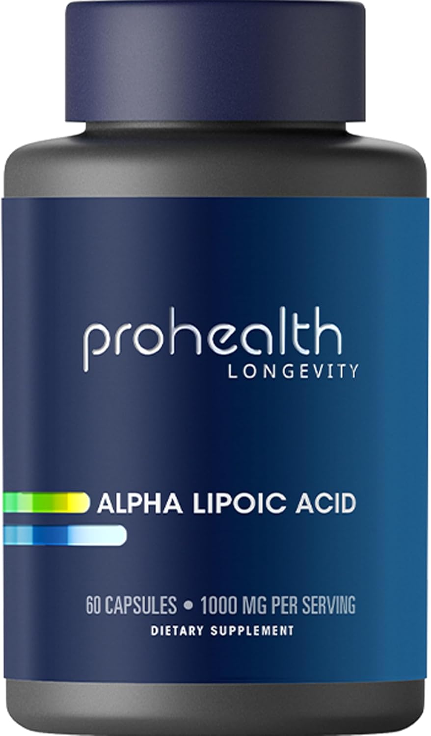 High Potency ProHealth Alpha Lipoic Acid 1000mg for Metabolism, Skin, Energy. Combat Fatigue, Brain Fog. Heart, Brain, Liver Health Support. 30 Servings.