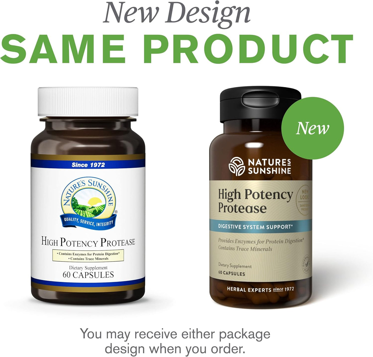 High Potency Protease Enzyme Supplement - 60 Capsules from Nature's Sunshine