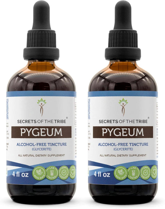 High-Potency Pygeum Africanum Herbal Tincture for Overall Health and Wellness - Alcohol-Free Extract - 2x4 oz