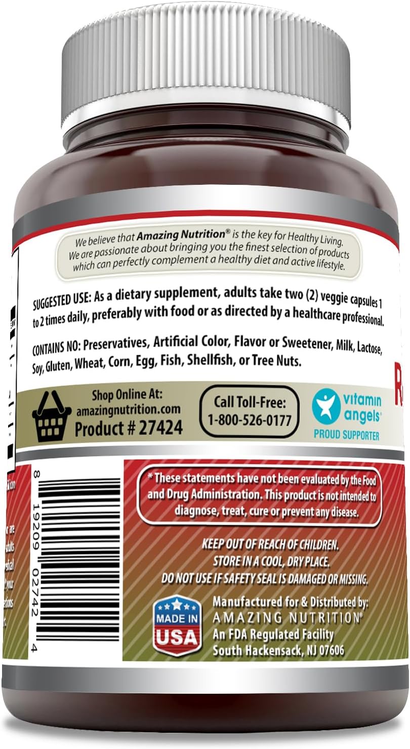 High Potency Red Yeast Rice Complex with Alpha Lipoic Acid, CoQ10, Milk Thistle Extract - 120 Veggie Capsules - Made in USA - 1570 Mg Per Serving