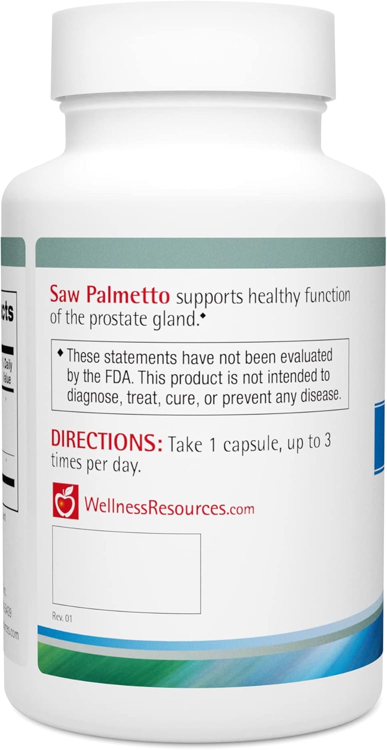 High Potency Saw Palmetto Extract Capsules - Deep CO2 Extraction, Solvent-Free for Prostate Health - 90 Count