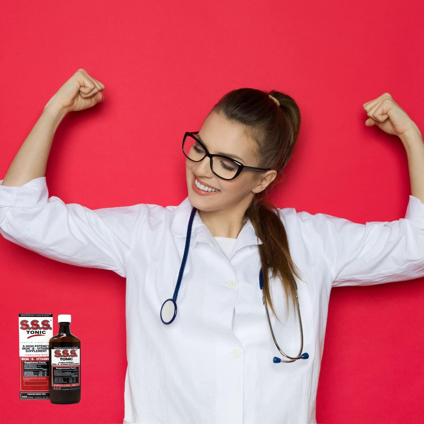 High Potency S.S.S. Tonic Iron and Vitamin B Supplement, 10 Fl Oz Bottle - Pack of 1