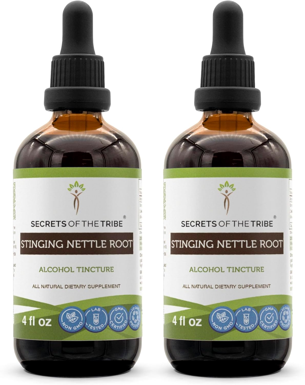 High-Potency Stinging Nettle Root Tincture Alcohol Extract for Respiratory & Urinary Health - 2x4 oz