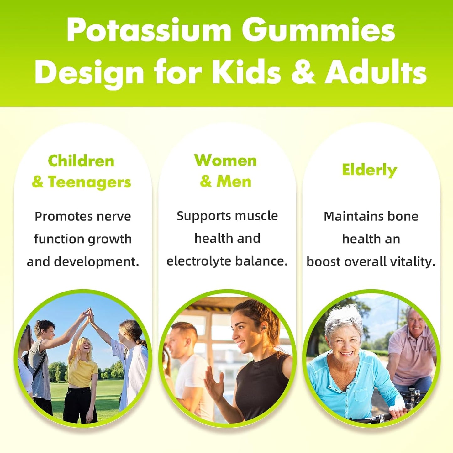 High Potency Sugar-Free Pineapple Potassium Gummies 1200mg - 120 Count - Leg Cramp Support for Adults - Softbear Potassium Chloride Supplement