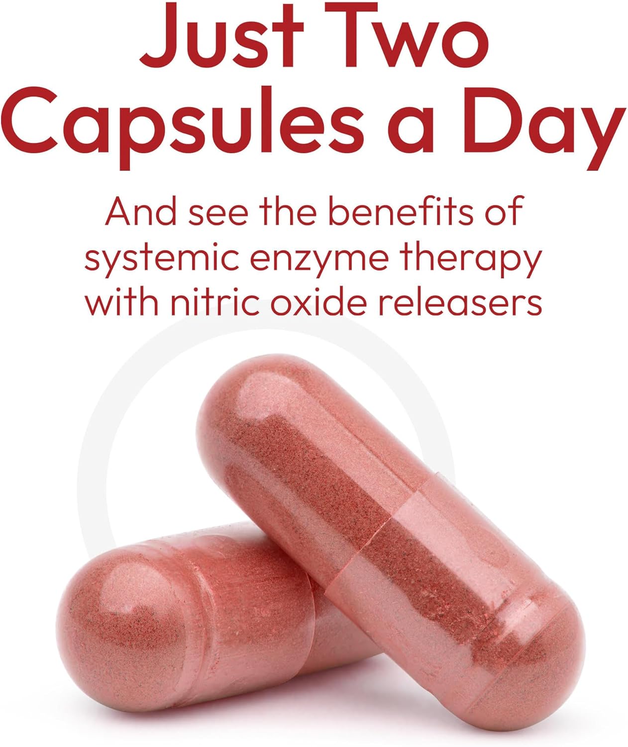 High Potency Sun Nutrition Nitric Oxide Capsules with Nattokinase and Beet Root Extract - Vascular Defense Systemic Enzymes - 60 Capsules