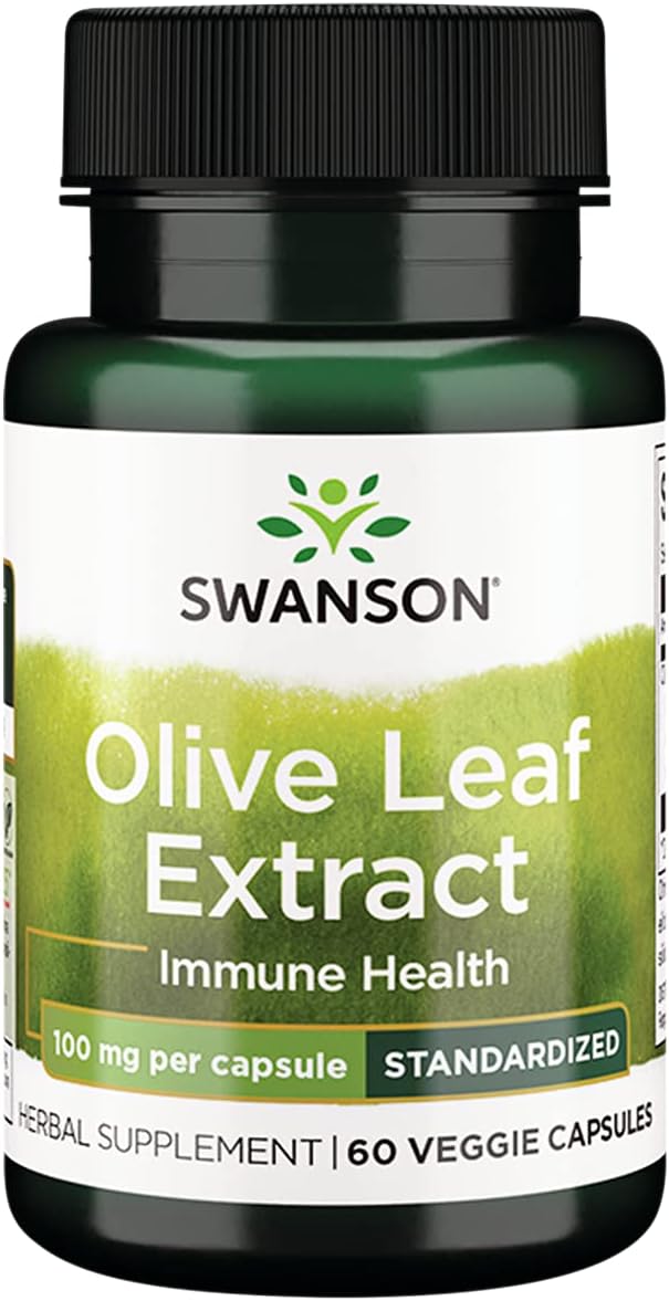 High Potency Swanson Olive Leaf Extract Capsules - 100mg, 60 Count