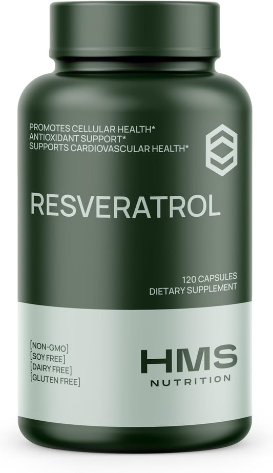 High Potency Trans-Resveratrol Capsules 1400mg - Antioxidant Blend for Cellular and Cardiovascular Health, Anti-Aging - Acai, Grapeseed, Green Tea