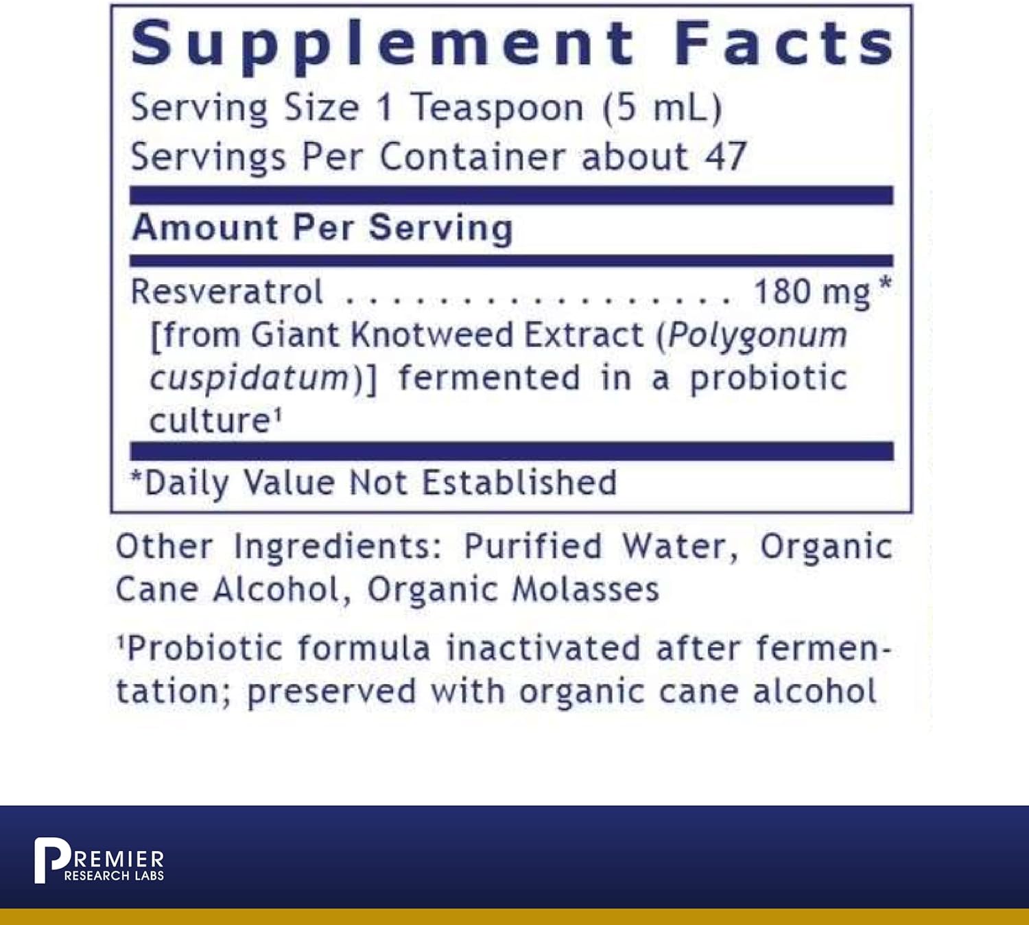 High-Potency Trans-Resveratrol Liquid Supplement for Heart Health - 180mg Per Teaspoon - 8 Fl Oz Bottle