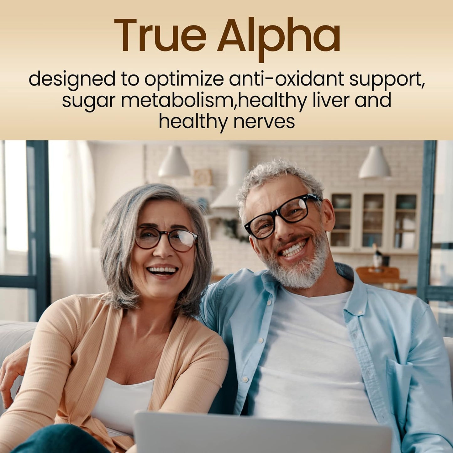 High Potency TRUEMED Alpha Lipoic Acid 600mg Supplement for Energy, Cellular Health, Immunity, Skin & Metabolism - 60 Capsules