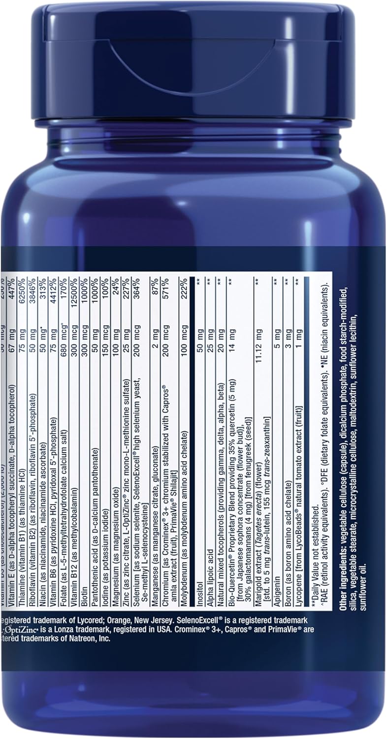 High-Potency Two-Per-Day Multivitamin with Over 25 Nutrients, Two-Month Supply, Non-GMO, Gluten-Free - 120 Capsules