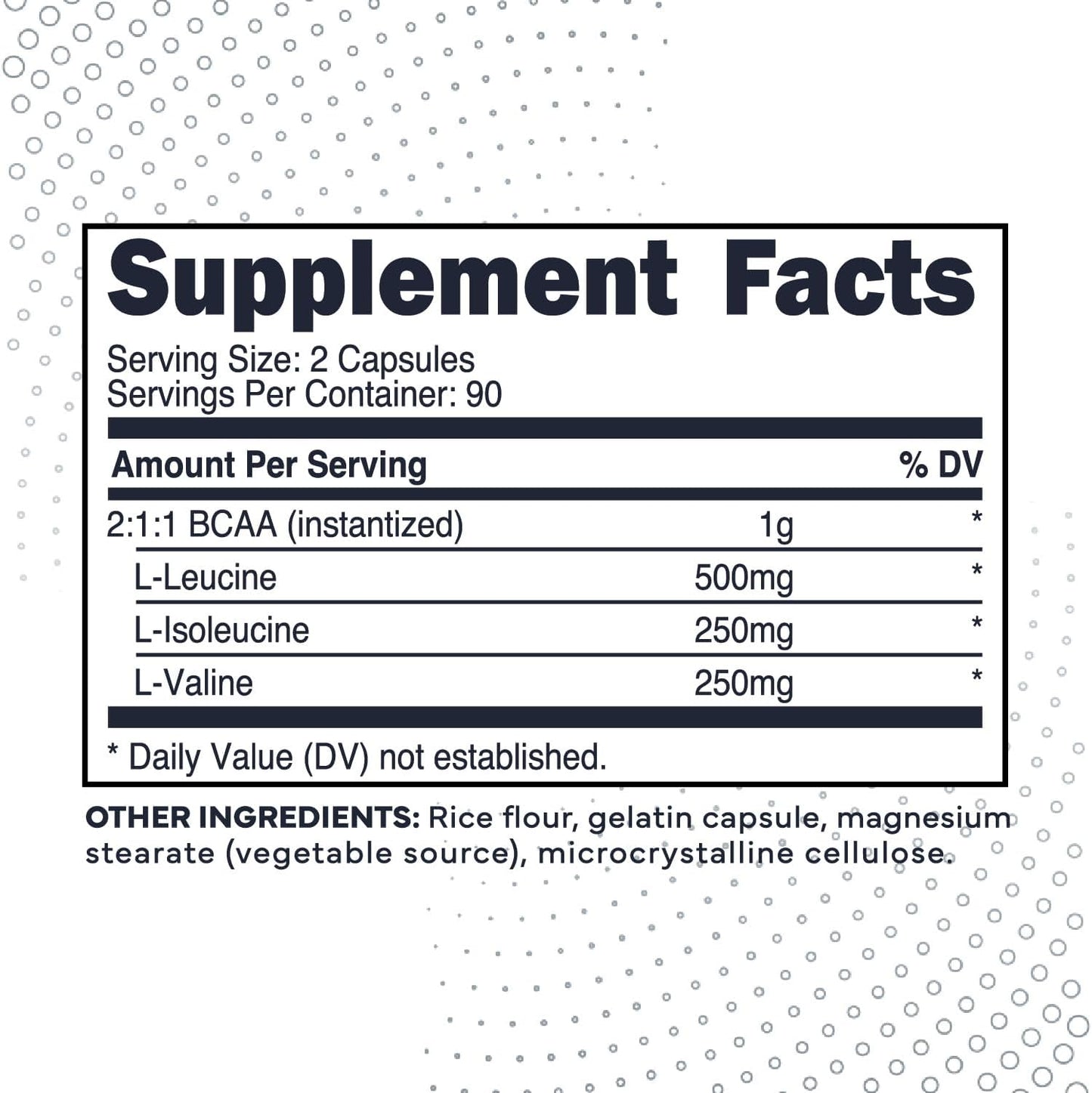 High Potency Type Zero BCAA Capsules - 180 Count (90 Servings) - 500mg L-Leucine, 1000mg L-Isoleucine & L-Valine - Branched Chain Amino Acids Supplement