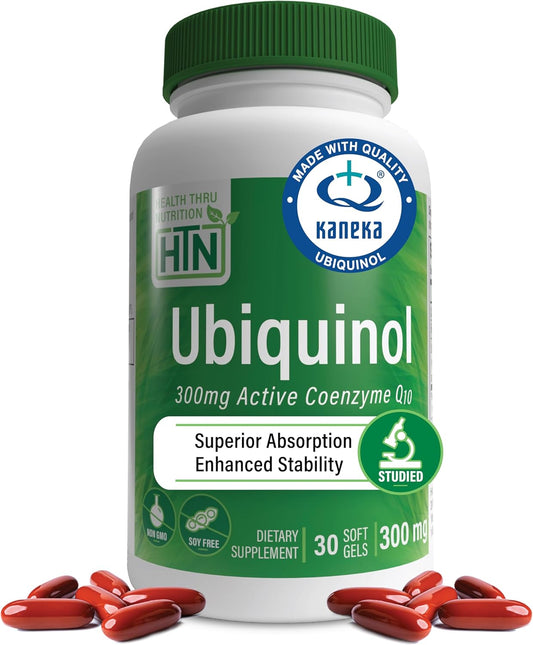 High Potency Ubiquinol 300mg Softgels with Kaneka QH CoQ-10 | Stabilized Formula for Cardio & Mitochondria Health | 3rd Party Tested & Non-GMO