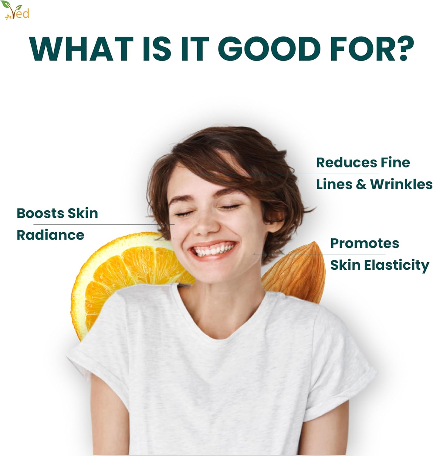 High Potency VED Ultra Pure Collagen & Hyaluronic Acid Tablets - 90 Count, 1500mg per Tablet