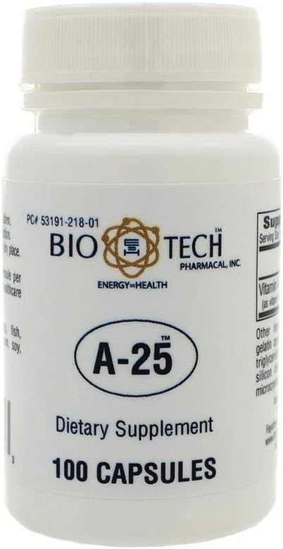 High Potency Vitamin A Supplement - 25,000 IU - 100 Capsules by MSNOR Bio-Tech Pharmacal