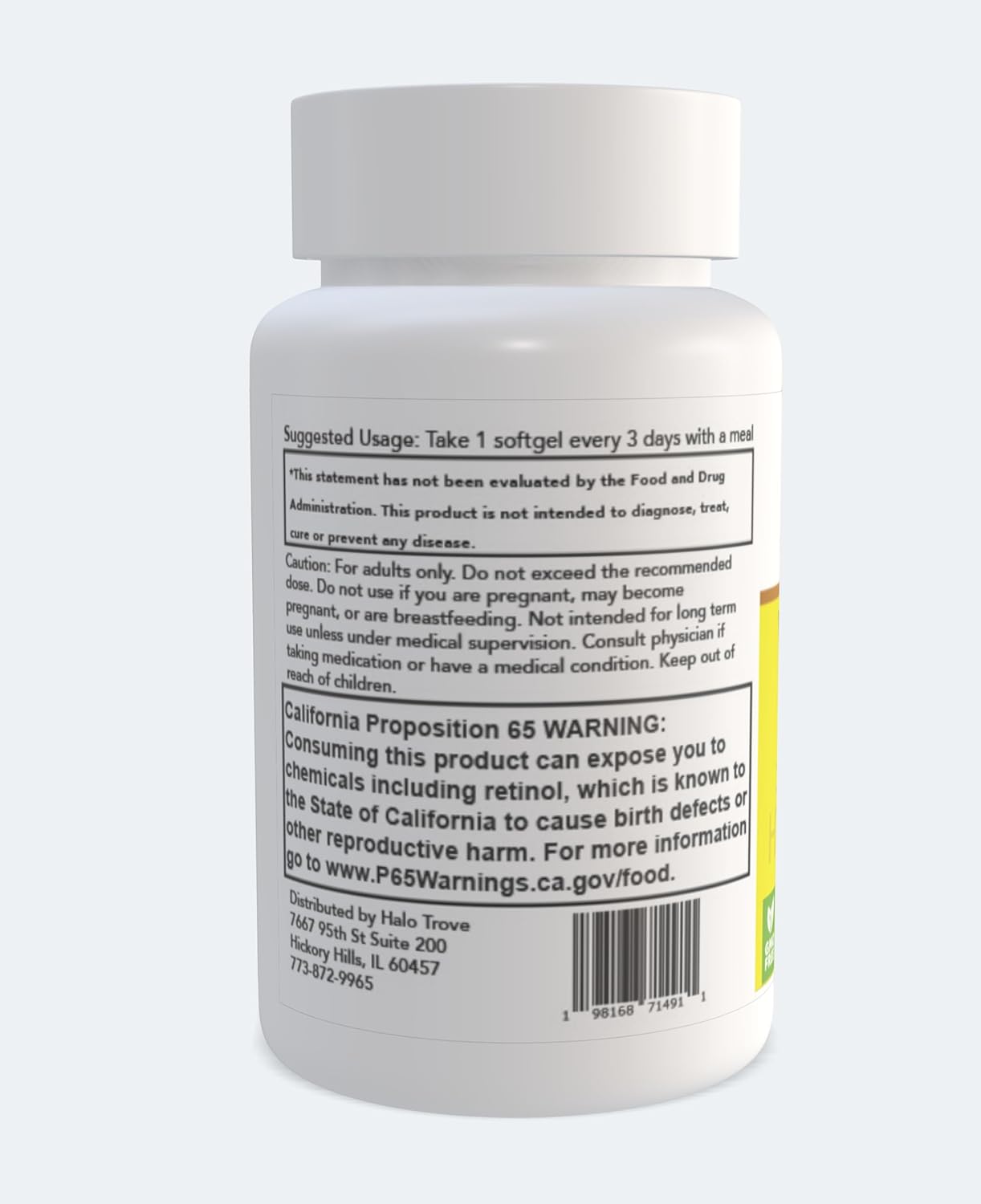 High Potency Vitamin A Supplement - 25000 IU, 100 Softgels for Immune Support and Eye Health