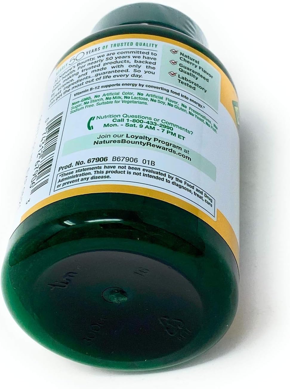 High Potency Vitamin B-12 2500 mcg - 300 Quick Dissolve Tablets by Nature's Bounty