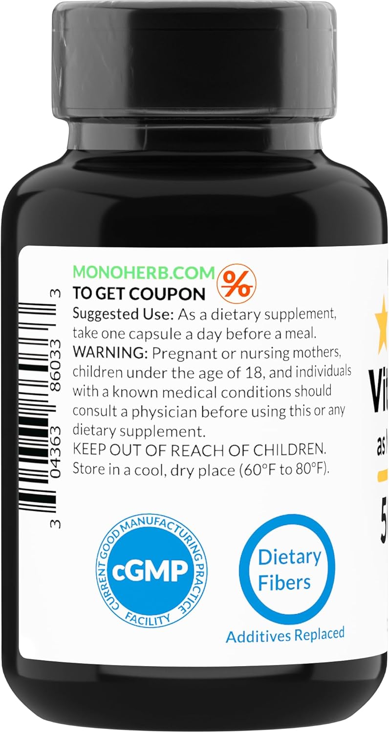 High Potency Vitamin B12 Methylcobalamin Capsules - 5000 mcg, 90 Vegetarian Capsules
