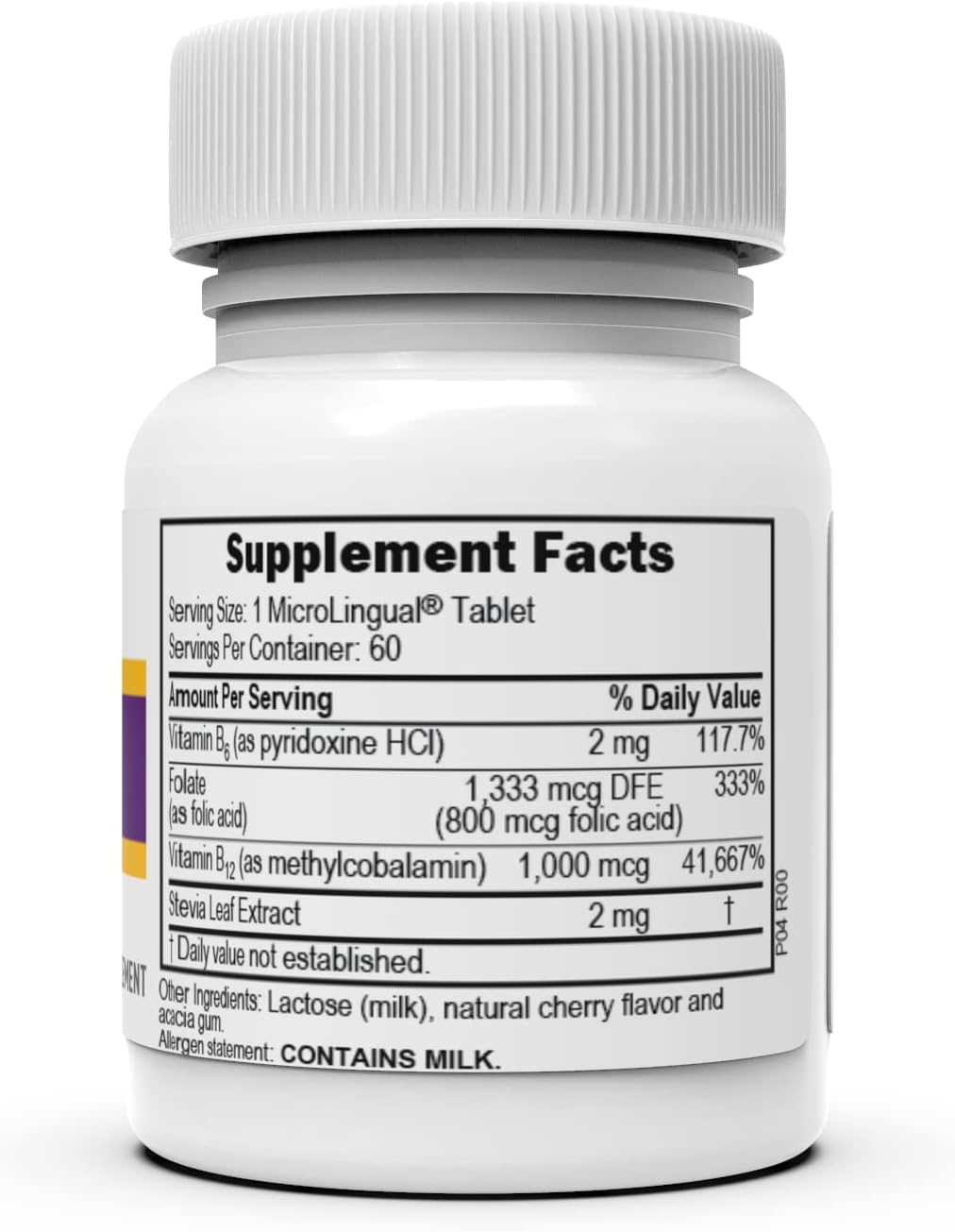 High Potency Vitamin B12 Methylcobalamin Tablets for Energy, Heart Health, Metabolism, Stress Relief - Non-GMO, Fast Dissolve, 60 Ct