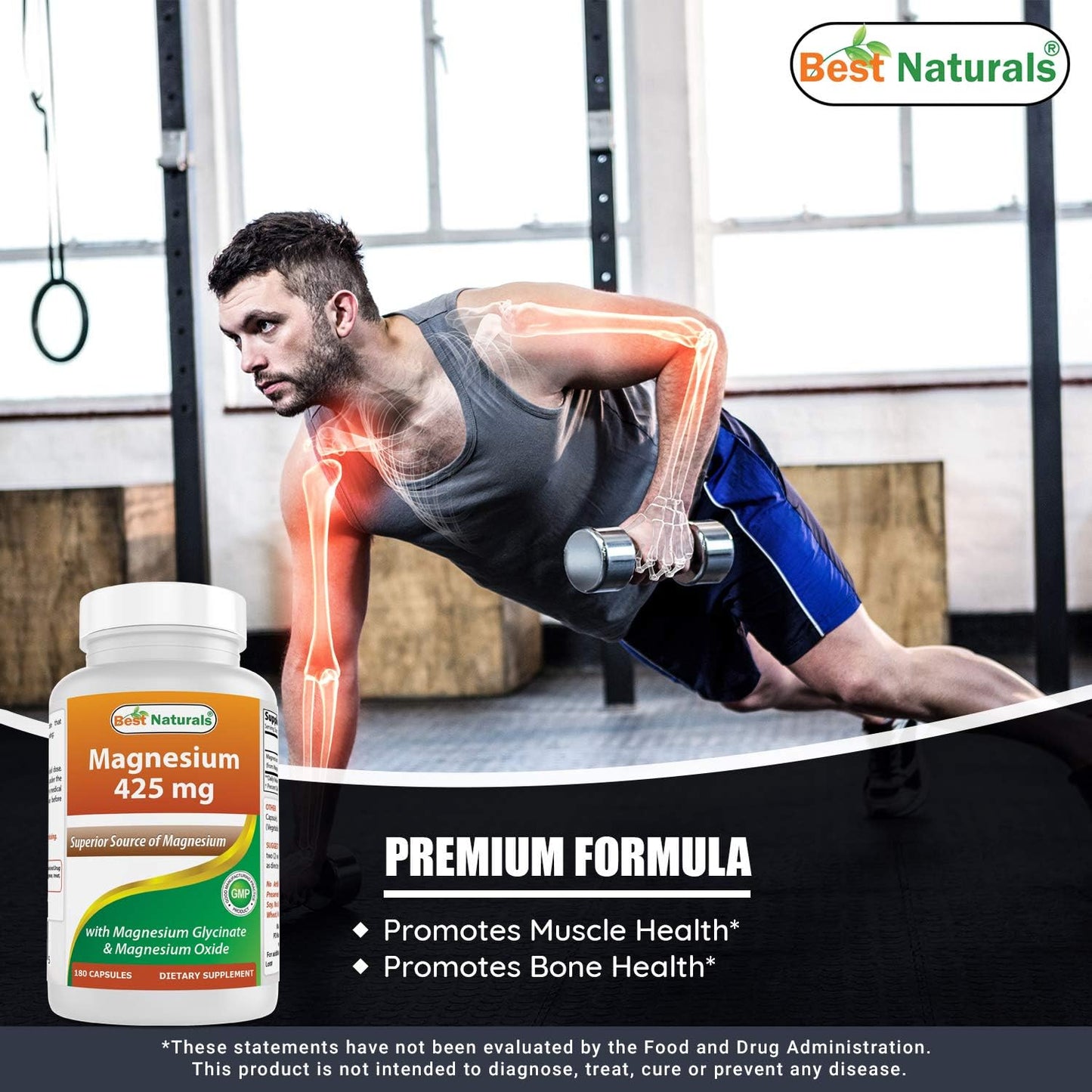 High Potency Vitamin B2 (Riboflavin) 400mg with Magnesium Glycinate 425 mg for Optimal Health