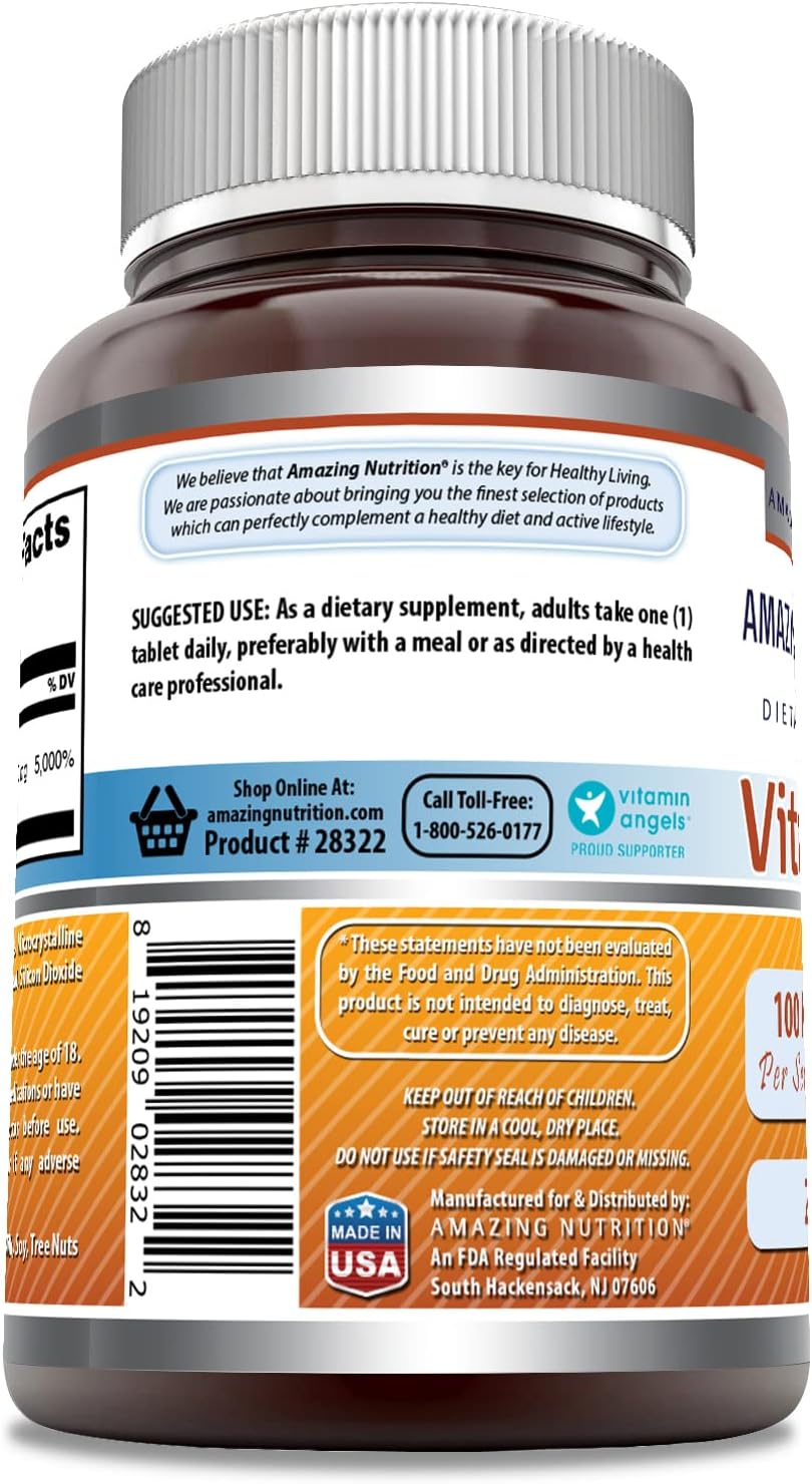 High Potency Vitamin B6 Pyridoxine 100mg 250 Tablets | Amazing Nutrition Supplement | Non-GMO & Gluten Free | USA Made
