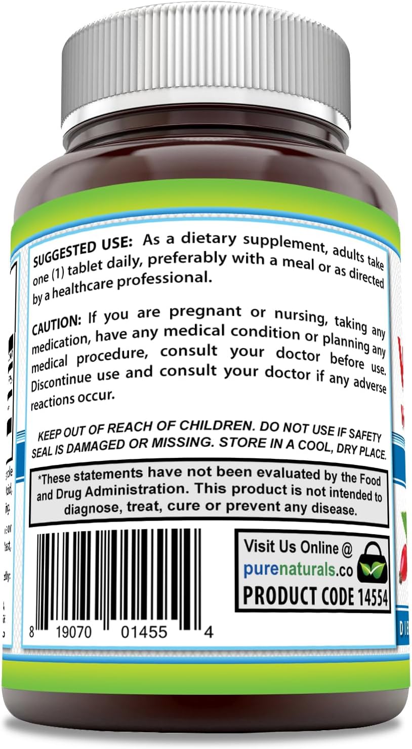 High Potency Vitamin C with Rose HIPS 1000mg | 240 Tablets | Non-GMO | Gluten Free | USA Made