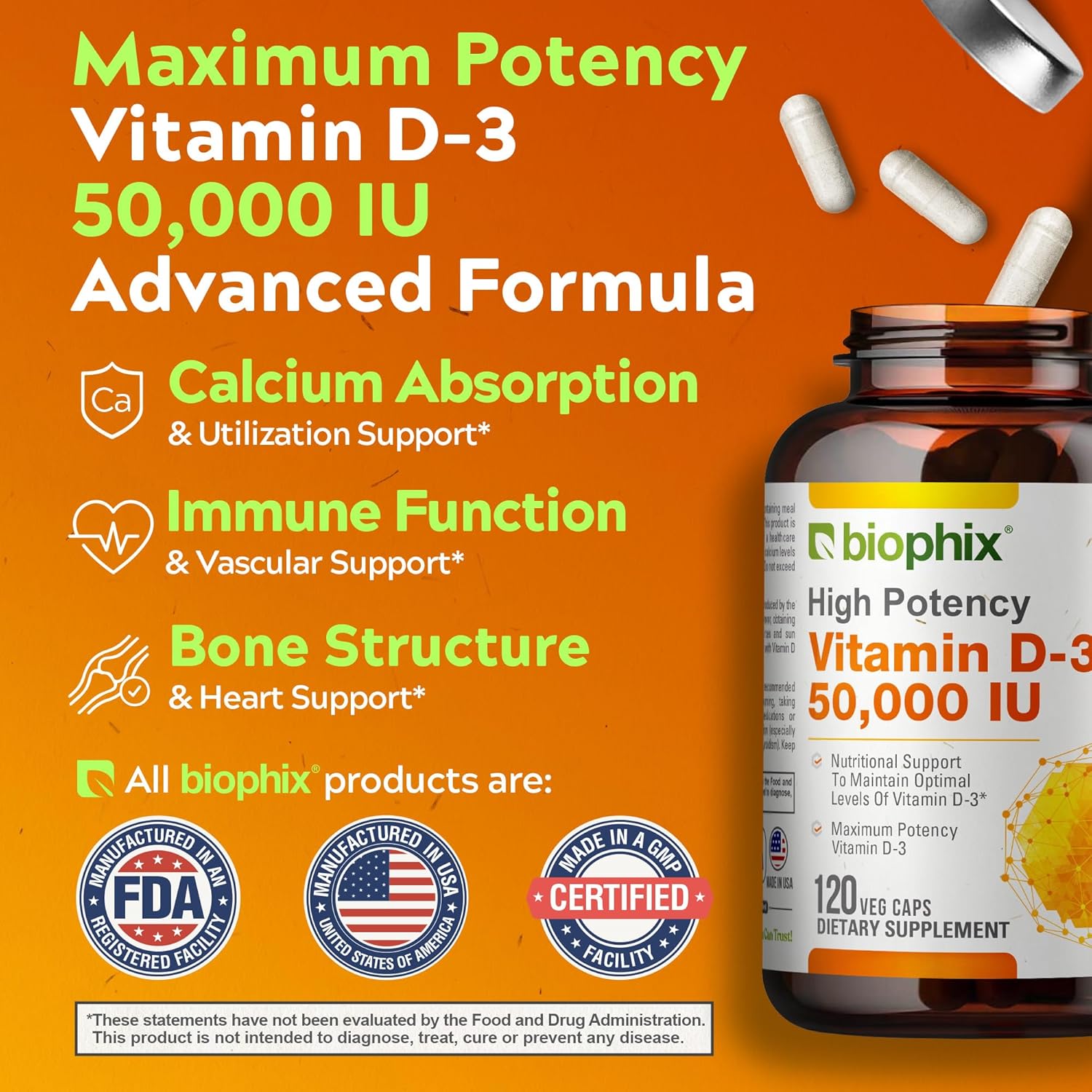 High-Potency Vitamin D-3 10000 IU Softgels 120 Count - Supports Strong Bones & Immune Health - Non-GMO, Soy-Free, Extra Virgin Olive Oil