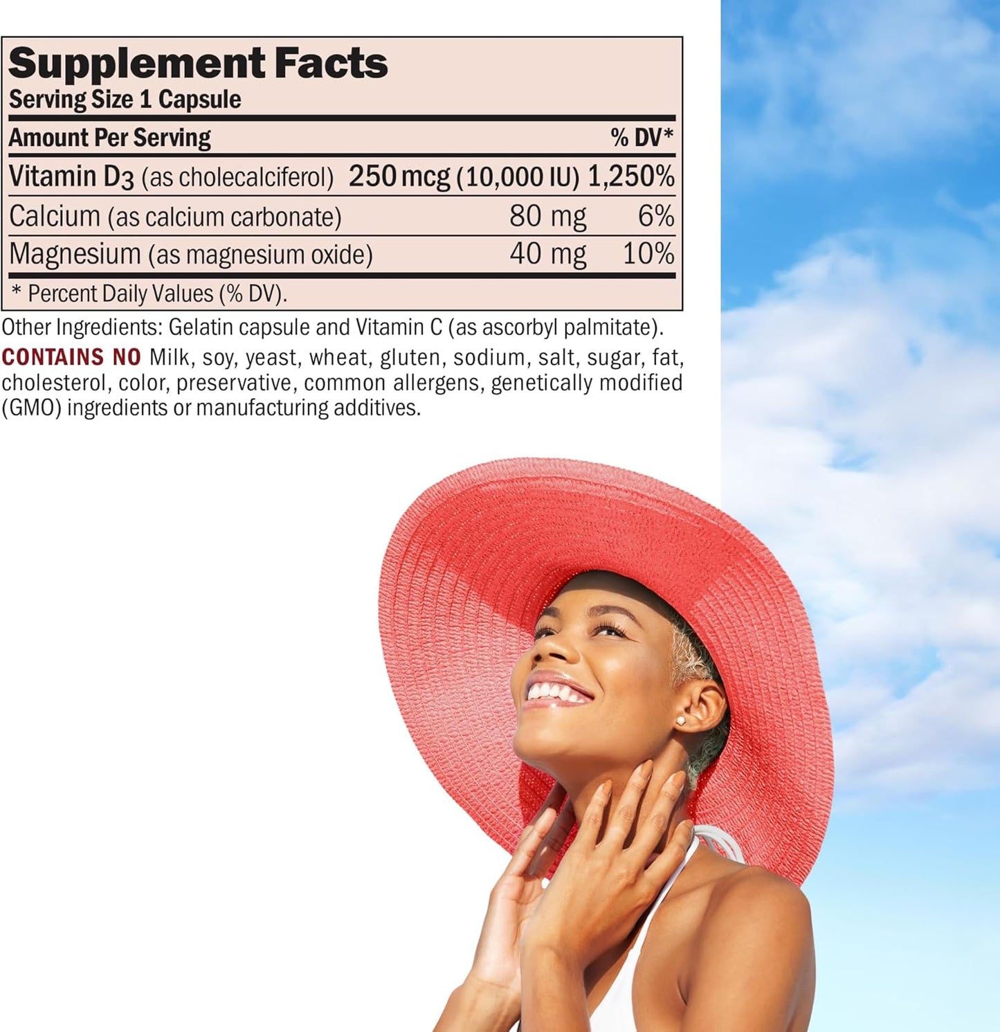 High Potency Vitamin D3 10,000 IU Capsules - Essential for Calcium Absorption, Bone and Muscle Health, Immune Support - 180 Count