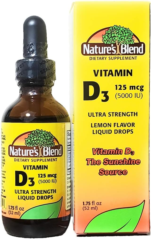 High Potency Vitamin D3 Drops - 5000 IU by Nature's Blend
