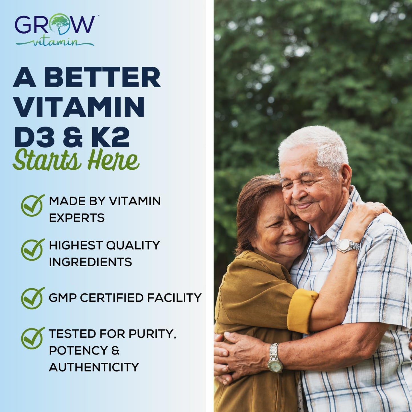 High Potency Vitamin D3 K2 Supplement with MCT Oil for Enhanced Absorption - 10,000 IU D3, 100 mcg K2 MK7, Calcium, Zinc, BioPerine, Magnesium - 60 Capsules