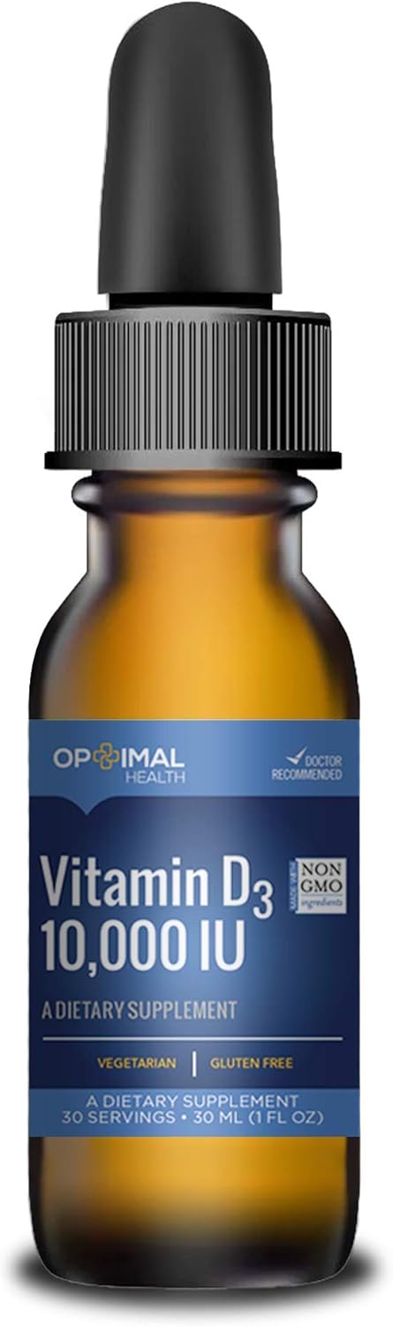 High Potency Vitamin D3 Liquid Drops for Optimal Health - 10000 IU